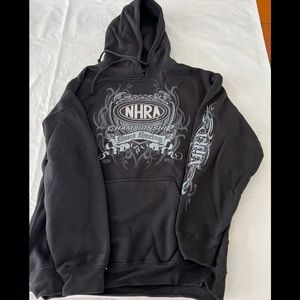NHRA Men’s hoodie, Large, black.